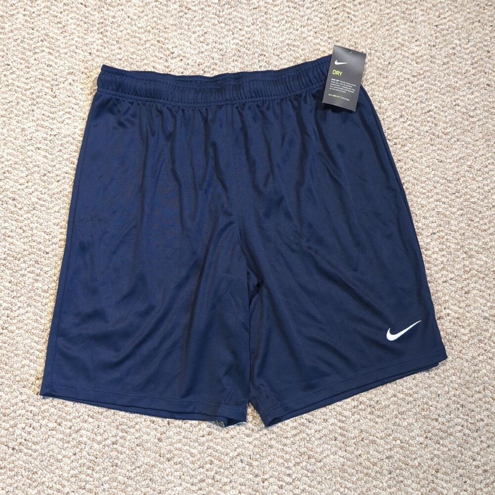 Nike Dri-Fit Dry Football Soccer Shorts Mens XL Blue Lightweight Active